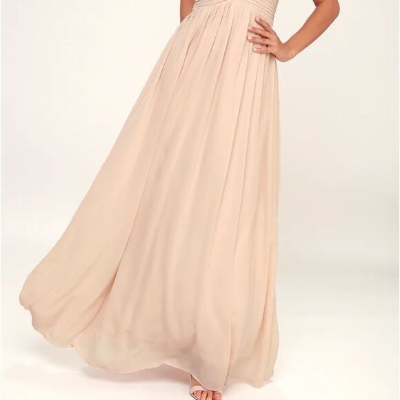 Lulu's Blush Pleated Dress - Picture 10 of 12
